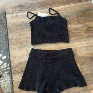 VICI BY Together BLACK soft shorts/cami set